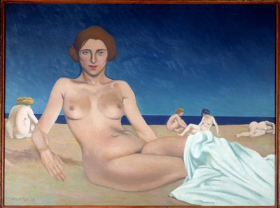 Bain de soleil sur la plage - Felix Edouard Vallotton