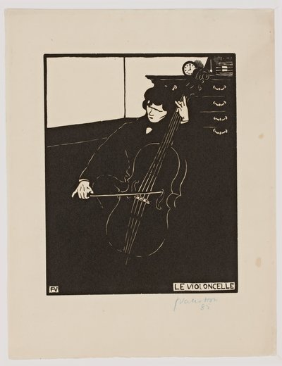 Le Violoncelle, de la série "Instruments de musique", 1896-97 - Felix Edouard Vallotton