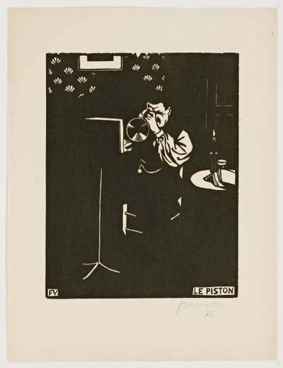 Le Cornet, de la série "Instruments de Musique" - Felix Edouard Vallotton