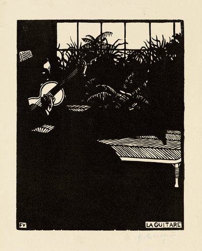 La Guitare, de la série "Instruments de Musique", V - Felix Edouard Vallotton