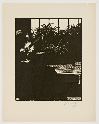La Guitare, de la série "Instruments de Musique", V - Felix Edouard Vallotton