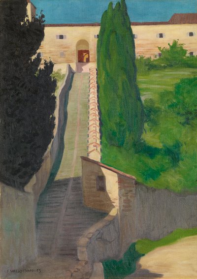 Les marches du couvent de San Marco, Pérouse, 1913 - Felix Edouard Vallotton