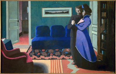 La visite - Felix Edouard Vallotton