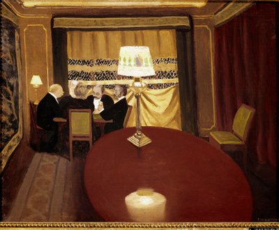 La partie de poker - Felix Edouard Vallotton