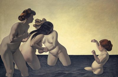 Trois femmes et une petite fille jouant dans l