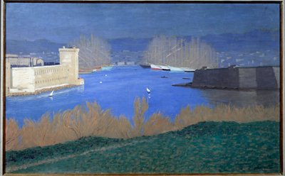 Vue du port de Marseille - Felix Edouard Vallotton