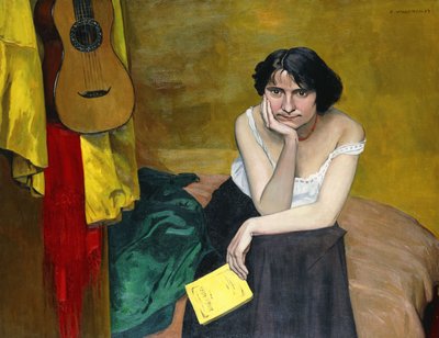 Femme et guitare, 1913 - Felix Edouard Vallotton