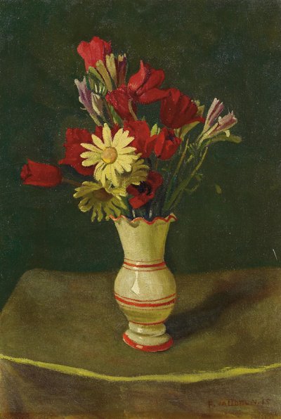 Marguerites jaunes, nappe jaune, 1915 - Felix Edouard Vallotton