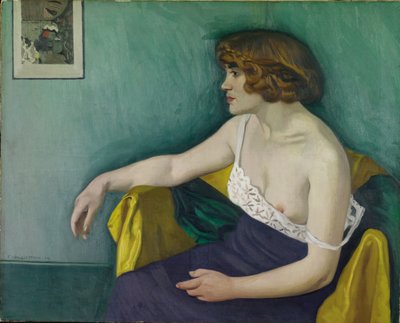 Jeune femme assise de profil, 1914 - Felix Edouard Vallotton