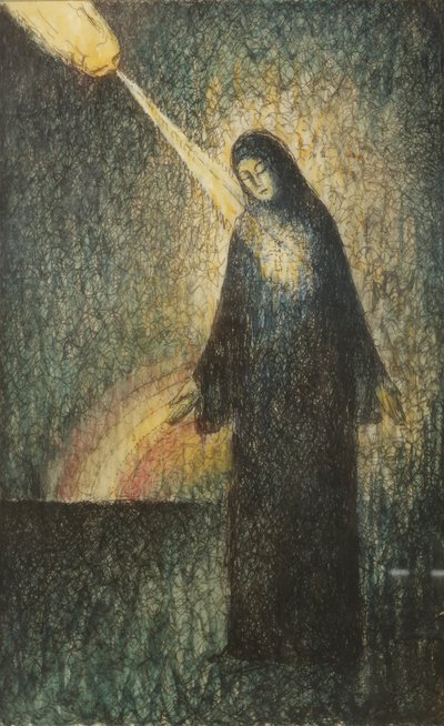 Une femme éclairée par un arc-en-ciel - Felix Elie Tobeen
