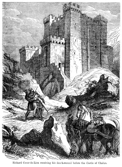 Le roi Richard I recevant sa blessure mortelle devant le château de Chaluz - Felix Henri Emmanuel Philippoteaux