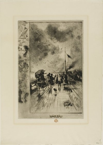 Un quai en Angleterre - Felix Hilaire Buhot