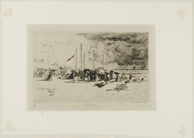 Une rafale à Trouville - Felix Hilaire Buhot