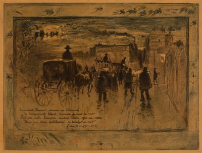 Convoi funèbre au Boulevard de Clichy - Felix Hilaire Buhot