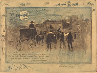 Convoi funèbre au Boulevard de Clichy, 1887 - Felix Hilaire Buhot
