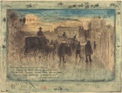 Convoi funèbre au Boulevard de Clichy, 1887 - Felix Hilaire Buhot