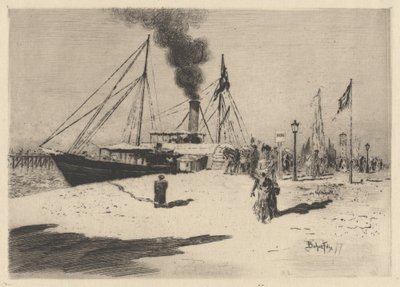 Embarcadère à Trouville - Felix Hilaire Buhot