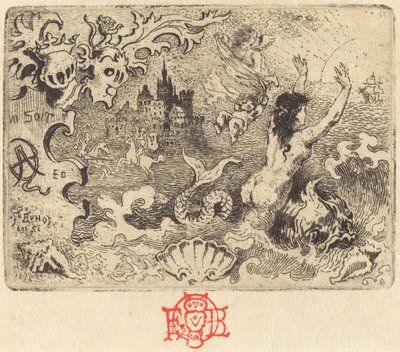 Le Diable amoureux de Jacques Cazotte, 2e vignette, 1878 - Felix Hilaire Buhot