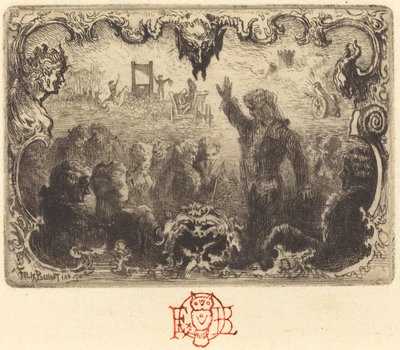 Le Diable amoureux de Jacques Cazotte, 3ème vignette - Felix Hilaire Buhot