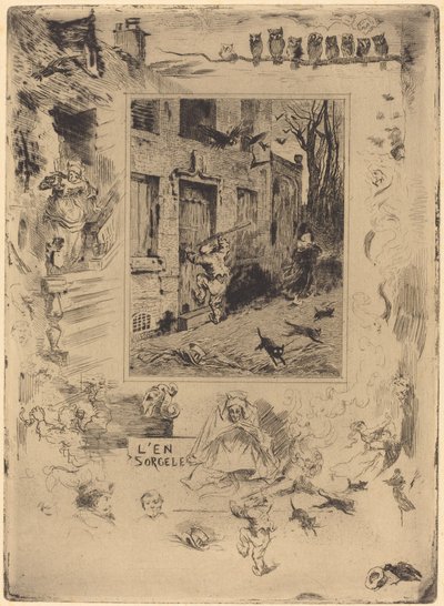 La Maison Maudite, c. 1883-1885 - Felix Hilaire Buhot