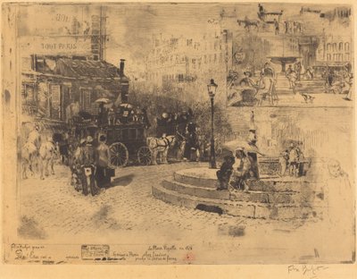 La Place Pigalle en 1878 - Felix Hilaire Buhot