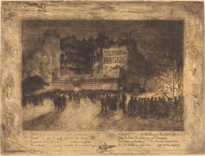 La Place des Martyrs et La Taverne du Bagne - Felix Hilaire Buhot