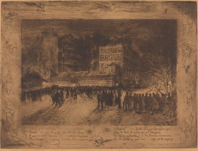 La Place des Martyrs et La Taverne du Bagne, 1885 - Felix Hilaire Buhot