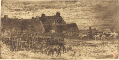 Les Bergeries, Soleil Couchant - Felix Hilaire Buhot