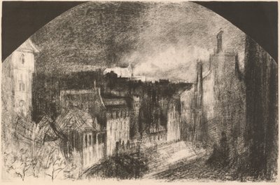 Montmartre le 14 Juillet - Felix Hilaire Buhot