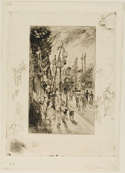 Fête nationale - Felix Hilaire Buhot