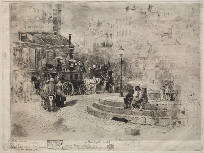 Place Pigalle en 1878 - Felix Hilaire Buhot