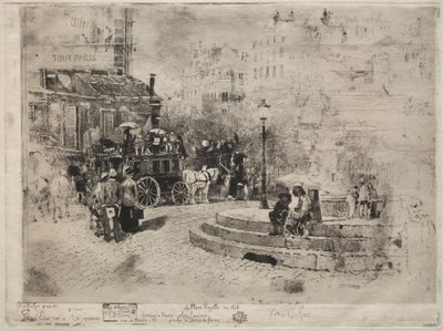 Place Pigalle en 1878, 1878 - Felix Hilaire Buhot