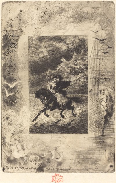 Ryno et Hermangarde - Felix Hilaire Buhot