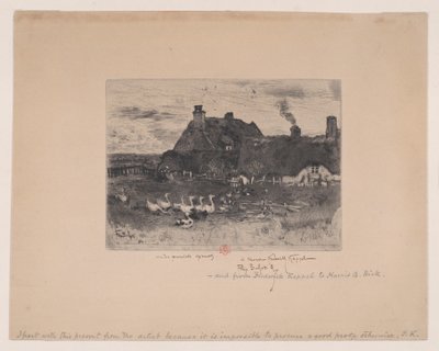 Petites chaumières - Felix Hilaire Buhot