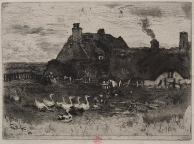 Les petites chaumières - Felix Hilaire Buhot