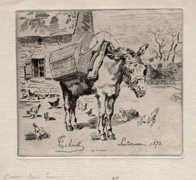 La mule, Marie-Jeanne, 1872 - Felix Hilaire Buhot