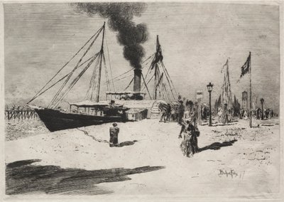Le Quai à Trouville - Felix Hilaire Buhot