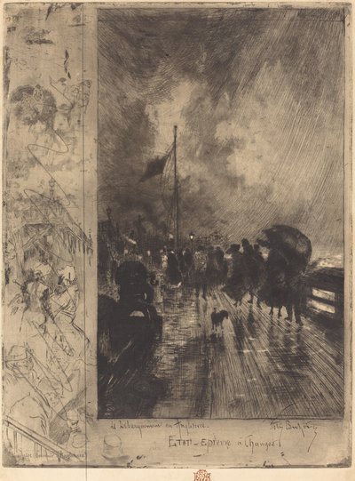 Un débarquement en Angleterre, 1879 - Felix Hilaire Buhot