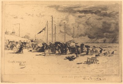 Un grain à Trouville - Felix Hilaire Buhot
