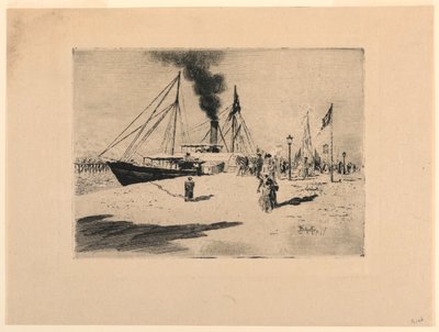 Quai à Trouville - Felix Hilaire Buhot
