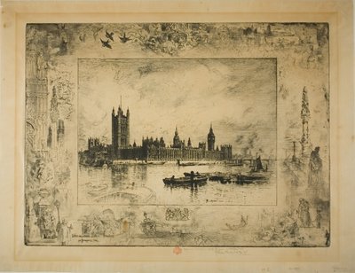 Palais de Westminster, Londres - Felix Hilaire Buhot