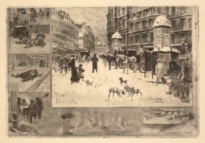 L’hiver à Paris - Felix Hilaire Buhot