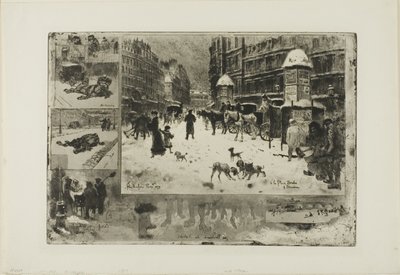 Hiver à Paris - Felix Hilaire Buhot