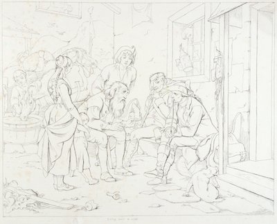 (Rip Van Winkle, illustration) Rip racontant sa fabuleuse histoire - Felix Octavius Carr Darley