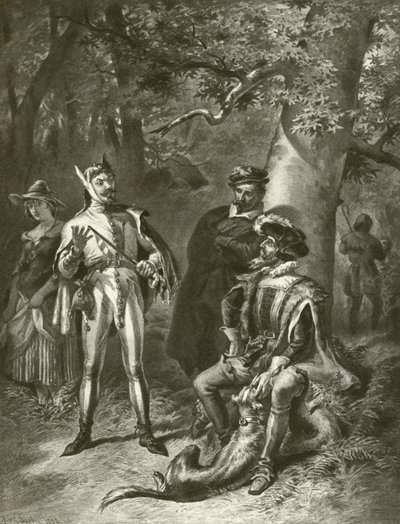 Comme il vous plaira. Acte V-Scène IV (gravure) - Felix Octavius Carr Darley