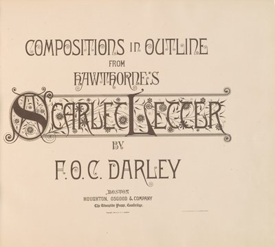 Compositions en contour de La Lettre Écarlate de Hawthorne - Felix Octavius Carr Darley