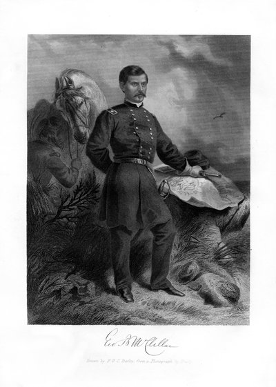 Général GB McClellan, major général de la guerre civile américaine, 1862-1867 - Felix Octavius Carr Darley