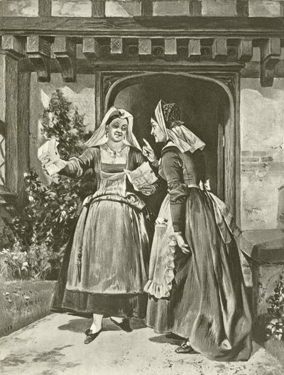Les Joyeuses Commères de Windsor. Acte II, Scène I - Felix Octavius Carr Darley