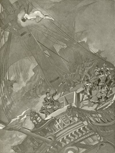 La Tempête. Acte I, Scène I (gravure) - Felix Octavius Carr Darley