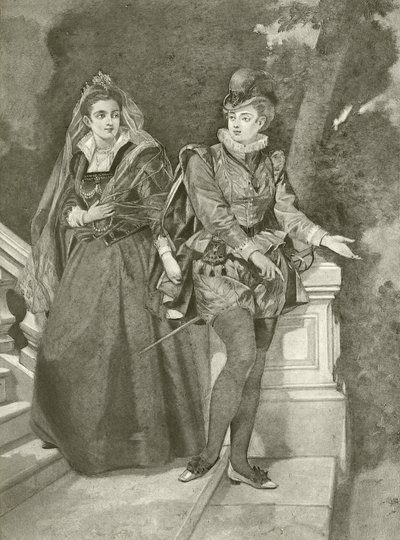 La Nuit des Rois. Acte III, Scène IV (gravure) - Felix Octavius Carr Darley